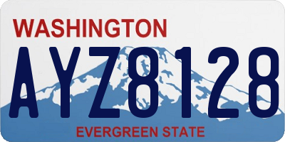 WA license plate AYZ8128