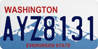 WA license plate AYZ8131