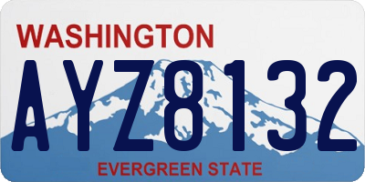 WA license plate AYZ8132