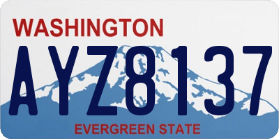 WA license plate AYZ8137