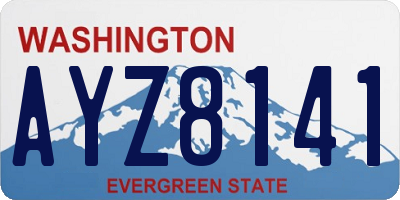 WA license plate AYZ8141