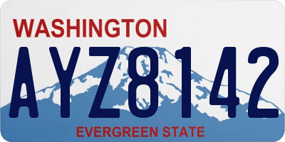 WA license plate AYZ8142