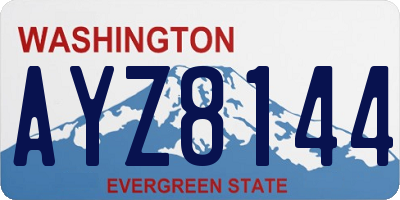 WA license plate AYZ8144