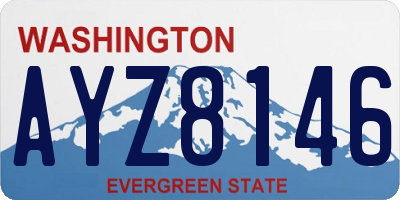 WA license plate AYZ8146