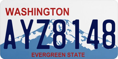 WA license plate AYZ8148