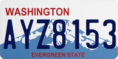 WA license plate AYZ8153