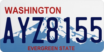 WA license plate AYZ8155