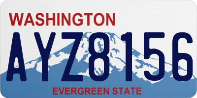 WA license plate AYZ8156