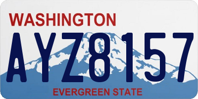 WA license plate AYZ8157