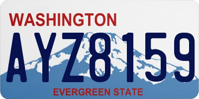 WA license plate AYZ8159