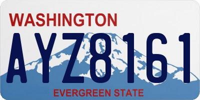 WA license plate AYZ8161