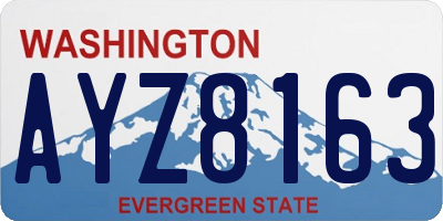 WA license plate AYZ8163