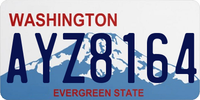 WA license plate AYZ8164