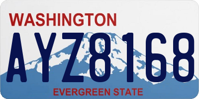 WA license plate AYZ8168