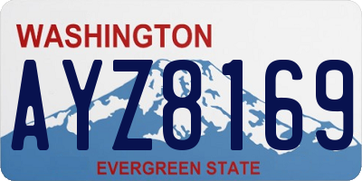 WA license plate AYZ8169