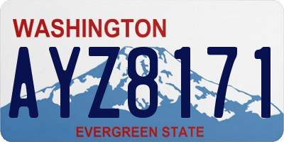 WA license plate AYZ8171