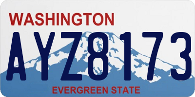 WA license plate AYZ8173