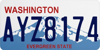 WA license plate AYZ8174