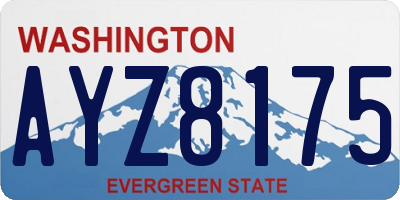 WA license plate AYZ8175