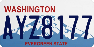 WA license plate AYZ8177