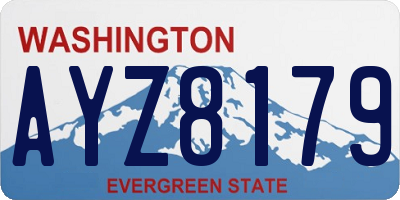 WA license plate AYZ8179