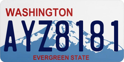 WA license plate AYZ8181