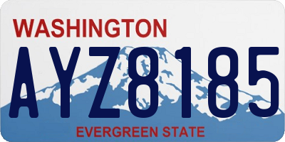 WA license plate AYZ8185