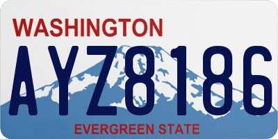 WA license plate AYZ8186