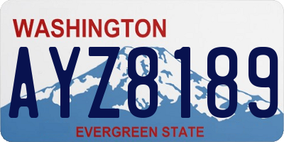 WA license plate AYZ8189