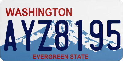 WA license plate AYZ8195