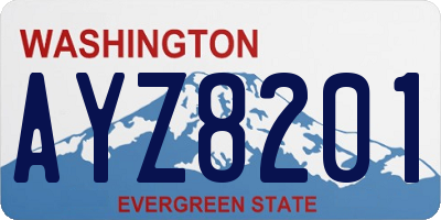 WA license plate AYZ8201