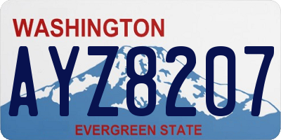 WA license plate AYZ8207