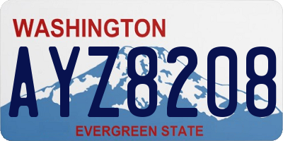 WA license plate AYZ8208