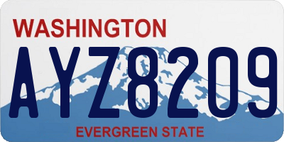 WA license plate AYZ8209