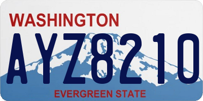 WA license plate AYZ8210