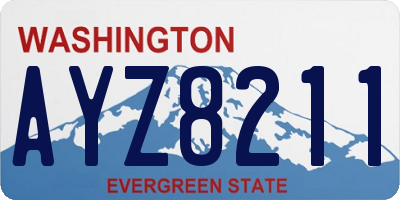 WA license plate AYZ8211