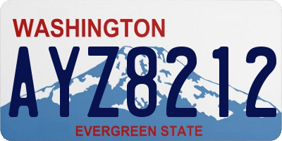 WA license plate AYZ8212