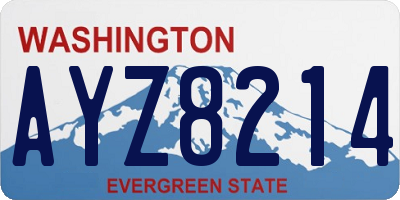 WA license plate AYZ8214