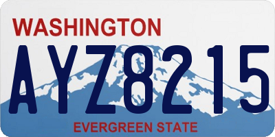 WA license plate AYZ8215