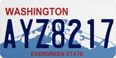 WA license plate AYZ8217