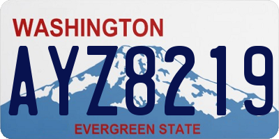 WA license plate AYZ8219