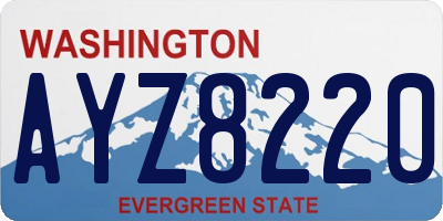 WA license plate AYZ8220