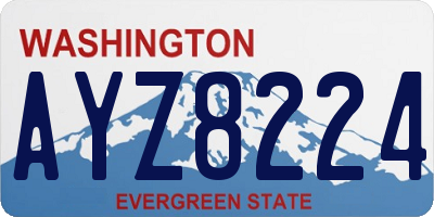 WA license plate AYZ8224