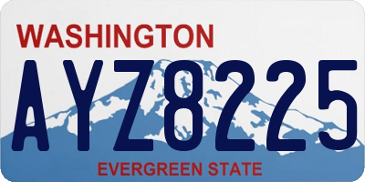 WA license plate AYZ8225