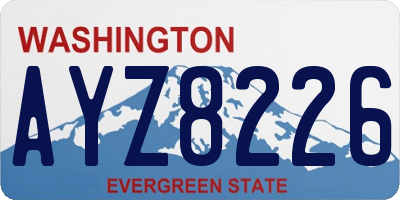 WA license plate AYZ8226