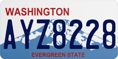 WA license plate AYZ8228