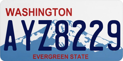 WA license plate AYZ8229