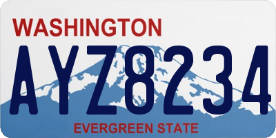 WA license plate AYZ8234