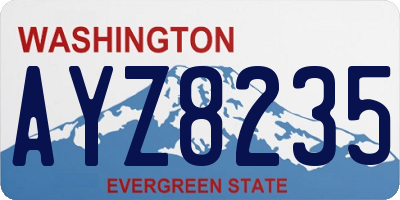 WA license plate AYZ8235