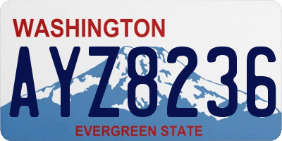 WA license plate AYZ8236